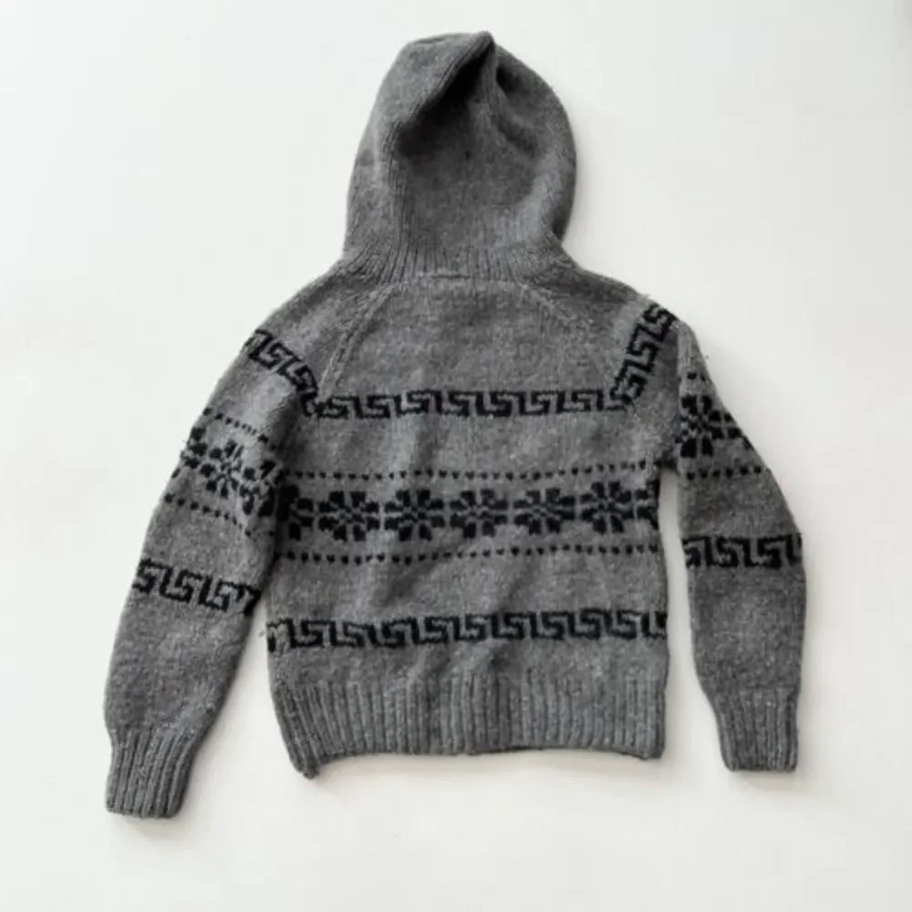 Vintage GAP Hand Knit Cowichan Full Zip Cardigan Sweater Size Medium 90s - Picture 9 of 10